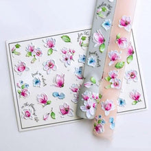 Load image into Gallery viewer, Winter Christmas Acrylic Engraved Nail Sticker Colorful Snow Design Decals Nail Water Slide Decals Nail Art Stickers Decals Christmas Snowflake Bronzing Christmas Slider Nail Art 3D Decals Decoration Decals Snowflakes Elk Bear Christmas Xmas Stickers