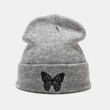 Load image into Gallery viewer, Winter Comfortable Butterfly Warm Caps Soft Elastic Outdoor Elegant Cap For Women And Men Stretchy Cold Weather Caps