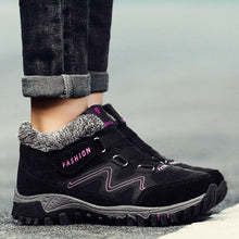 Load image into Gallery viewer, Winter Elegant Unisex Boots With Fur Warm Leather Snow Boots Winter Work Casual Shoes High Top Rubber Ankle Boots Leather Platform Fashion Luxury Boots Non-Slip Hiking Boots