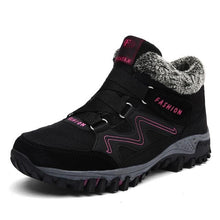 Load image into Gallery viewer, Winter Elegant Unisex Boots With Fur Warm Leather Snow Boots Winter Work Casual Shoes High Top Rubber Ankle Boots Leather Platform Fashion Luxury Boots Non-Slip Hiking Boots