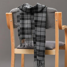 Load image into Gallery viewer, Winter Fashion Outdoor Plaid Soft Scarf Unisex Shawl Scarfs Warm Lightweight Wrap Muffler Elegant Cashmere Hijab Stylish Scarf Tassels For Women Men 185*35cm