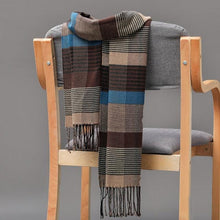 Load image into Gallery viewer, Winter Fashion Outdoor Plaid Soft Scarf Unisex Shawl Scarfs Warm Lightweight Wrap Muffler Elegant Cashmere Hijab Stylish Scarf Tassels For Women Men 185*35cm