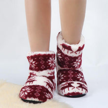 Load image into Gallery viewer, Winter Fur Slippers Women Warm House Slippers Plush Flip Flops Christmas Cotton Indoor Home Shoes Comfort Warm Fluffy Faux Fur Slipper Boots Soft Memory Foam Ankle Booties