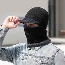 Load image into Gallery viewer, Winter Hat Skullies Beanies Hats Winter Beanies for Men Women Wool Zipper Scarf Caps Balaclava Mask Gorgas Bonnet Knitted Hat Warm Fleece Balaclava Windproof Ski Mask Cold Weather Face Mask Motorcycle Balaclava Hood Warmer Winter Sports Cap