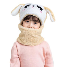 Load image into Gallery viewer, Winter Hat Warm Winter Fashion Adult Kids Winter Fuzzy Plush Balaclava Hat Cartoon Panda Rabbit Windproof Full Cover Earflap Hood Cap Neck Warmer Scarf Fleece Balaclava Hood Ski Mask Cold Weather Face Mask Neck Warmer Winter Nose Warmer