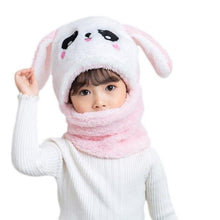 Load image into Gallery viewer, Winter Hat Warm Winter Fashion Adult Kids Winter Fuzzy Plush Balaclava Hat Cartoon Panda Rabbit Windproof Full Cover Earflap Hood Cap Neck Warmer Scarf Fleece Balaclava Hood Ski Mask Cold Weather Face Mask Neck Warmer Winter Nose Warmer
