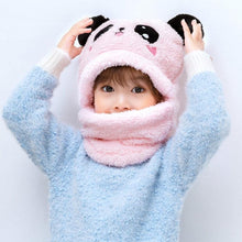 Load image into Gallery viewer, Winter Hat Warm Winter Fashion Adult Kids Winter Fuzzy Plush Balaclava Hat Cartoon Panda Rabbit Windproof Full Cover Earflap Hood Cap Neck Warmer Scarf Fleece Balaclava Hood Ski Mask Cold Weather Face Mask Neck Warmer Winter Nose Warmer