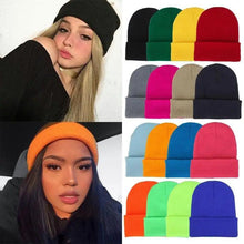 Load image into Gallery viewer, Winter Hats for Women Men New Beanies Knitted Solid Cool Hat Girls Autumn Female Beanie Warm Casual Cap For Winter Comfortable Soft Daily Slouchy Beanies Stylish Cool Hats For Girls And Boys