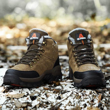 Load image into Gallery viewer, Winter Hiking Shoes Mens Boots Warm Snow Outdoor Sport Combat Boots High Top Non-slip Ankle Boots Winter Warm Outdoor Walking Lace Up Anti-Slip Breathable Ankle Booties Casual Outdoor Shoes
