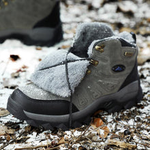 Load image into Gallery viewer, Winter Hiking Shoes Mens Boots Warm Snow Outdoor Sport Combat Boots High Top Non-slip Ankle Boots Winter Warm Outdoor Walking Lace Up Anti-Slip Breathable Ankle Booties Casual Outdoor Shoes