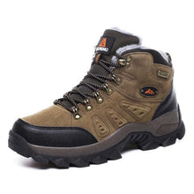 Load image into Gallery viewer, Winter Hiking Shoes Mens Boots Warm Snow Outdoor Sport Combat Boots High Top Non-slip Ankle Boots Winter Warm Outdoor Walking Lace Up Anti-Slip Breathable Ankle Booties Casual Outdoor Shoes