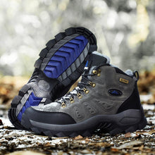 Load image into Gallery viewer, Winter Hiking Shoes Mens Boots Warm Snow Outdoor Sport Combat Boots High Top Non-slip Ankle Boots Winter Warm Outdoor Walking Lace Up Anti-Slip Breathable Ankle Booties Casual Outdoor Shoes
