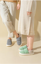 Load image into Gallery viewer, Winter House Warm Women Fur Slippers Waterproof Upper Couples Plush Shoes Home Men Fluffy Slides Warm Memory Foam House Slippers Cozy Winter Womens House Shoes Fur Indoor Outdoor Slippers