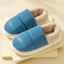 Load image into Gallery viewer, Winter House Warm Women Fur Slippers Waterproof Upper Couples Plush Shoes Home Men Fluffy Slides Warm Memory Foam House Slippers Cozy Winter Womens House Shoes Fur Indoor Outdoor Slippers