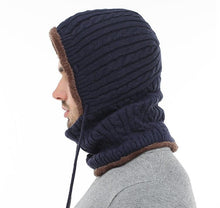 Load image into Gallery viewer, Winter Knitted Hat Beanie Men Beany Skellies Beanies Winter Hats For Women Men Caps Gorgas Bonnet Mask Brand Hats Hooded Cowl Neckerchief with Drawstring Soft Balaclava Pullover Knitted Beanie for Adults Men Women Ski Caps