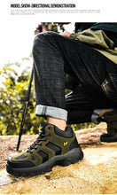 Load image into Gallery viewer, Winter Leather Mens Boots Fur Super Warm Snow Boots Men Winter Work Casual Shoes High Top Rubber Boots Winter Warm Outdoor Walking Lace Up Anti-Slip Breathable Ankle Booties