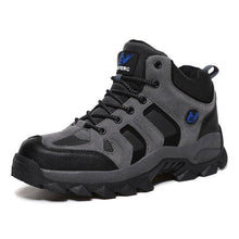 Load image into Gallery viewer, Winter Leather Mens Boots Fur Super Warm Snow Boots Men Winter Work Casual Shoes High Top Rubber Boots Winter Warm Outdoor Walking Lace Up Anti-Slip Breathable Ankle Booties