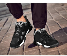 Load image into Gallery viewer, Winter Leather Sneakers Keep Warm Waterproof Mans Sneakers Work Casual Shoes Mens Autumn Anti-slip Leather Lace Up Lightweight Soft Modern Comfortable Classic Walking Sneakers