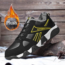 Load image into Gallery viewer, Winter Leather Sneakers Keep Warm Waterproof Mans Sneakers Work Casual Shoes Mens Autumn Anti-slip Leather Lace Up Lightweight Soft Modern Comfortable Classic Walking Sneakers