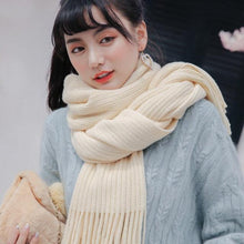 Load image into Gallery viewer, Winter Luxury New Soft Warm Wool Tassel Scarf Lightweight Striped Shawl Classic Wild Soft Simple Travel Scarves Hijab Blanket Cashmere Elegant Casual Muffler For Women