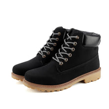Load image into Gallery viewer, Winter Luxury Shoes Mens Flat Heel Boots Fashion Warm Ankle Boots Outdoor Warm Non Slip Fur Lined Ankle Boots Leather Winter Walking Shoes For Mens