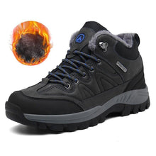 Load image into Gallery viewer, Winter Men's Boots Warm Snow Boots High Quality Leather Waterproof Outdoor Men Hiking Boots Waterproof Non-Slip Trail Fur Lined Ankle Boots Leather Winter Shoes