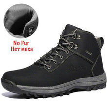 Load image into Gallery viewer, Winter Mens Boots Plush Warm Snow Boots Waterproof Outdoor Short Boots Leather Ankle Hiking Boots Mens Waterproof Outdoor Snow Boots Winter Cold Weather Shoes