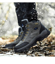 Load image into Gallery viewer, Winter Plush Warm Men's Boots Comfortable Non-slip Hiking Walking Boots Men's Outdoor Hunting Sports Snow Boots Waterproof Lightweight Warm Ankle Booties Comfortable Casual Hiking Boots