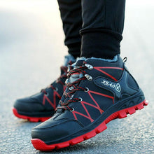 Load image into Gallery viewer, Winter Safety Shoes Waterproof Men's Boots Outdoor Warm Waterproof Non-slip Ankle Snow Boot Thick Plush Rubber Outdoor Snow Boots Winter Trail Camping Durable Cold Weather Shoes