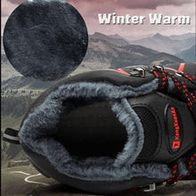 Load image into Gallery viewer, Winter Safety Shoes Waterproof Men's Boots Outdoor Warm Waterproof Non-slip Ankle Snow Boot Thick Plush Rubber Outdoor Snow Boots Winter Trail Camping Durable Cold Weather Shoes