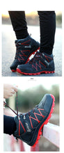 Load image into Gallery viewer, Winter Safety Shoes Waterproof Men's Boots Outdoor Warm Waterproof Non-slip Ankle Snow Boot Thick Plush Rubber Outdoor Snow Boots Winter Trail Camping Durable Cold Weather Shoes