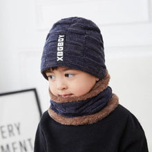 Load image into Gallery viewer, Winter Scarf Hat Set Outdoor Sport Warm Beanies Hat For Men Knitted Hats Bandana Hiking Camping Kid Neck Warmer Cap Neck Gaiter Winter Knitted Beanie Scarf Men Hat Neck Warmer Gaiter Face Cover Winter Beanie Hat Scarf Set Fleece Lined Skull Cap Winter Hat