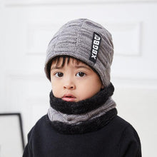 Load image into Gallery viewer, Winter Scarf Hat Set Outdoor Sport Warm Beanies Hat For Men Knitted Hats Bandana Hiking Camping Kid Neck Warmer Cap Neck Gaiter Winter Knitted Beanie Scarf Men Hat Neck Warmer Gaiter Face Cover Winter Beanie Hat Scarf Set Fleece Lined Skull Cap Winter Hat