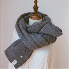 Load image into Gallery viewer, Winter Soft Solid Thicken Soft Lightweight Warm Scarf Cashmere Scarves Pashmina Shawls Wraps Scarves Pashmina Shawls Wraps Knitted Wool Long Scarf Women