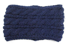 Load image into Gallery viewer, Winter Soft Wool Knit Warm Lightweight Ear Protection Crochet Headbands Elegant Turban Outdoor Sports Headwear Hair Ribbons Hair Accessories For Girl