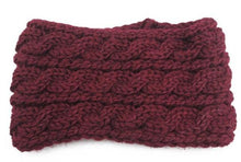 Load image into Gallery viewer, Winter Soft Wool Knit Warm Lightweight Ear Protection Crochet Headbands Elegant Turban Outdoor Sports Headwear Hair Ribbons Hair Accessories For Girl