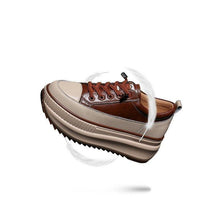 Load image into Gallery viewer, Winter Thich Womans Sneakers Warm Casual Vulcanized Shoes High Platform Boots Lace Up High Top Leather Sneakers Woman High Fashion Thick Soled Sports Walking Platform Shoes 7CM