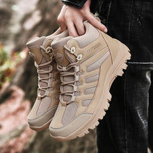 Load image into Gallery viewer, Winter Walking Shoes Mens Boots Outdoor Hiking Shoes Winter Work Casual Shoes Rubber Ankle Boots Outdoor Breathable Water Resistant Camping Shoes Anti-Skid Ankle Walking Mens Shoes