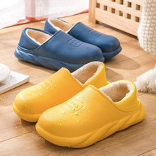 Load image into Gallery viewer, Winter Waterproof Home Slippers Womens New Plush Warm House Soft Slippers Non-Slip Memory Foam Couples Shoes Women's Cozy Warm Slippers Memory Foam Indoor Outdoor Winter Slippers