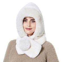 Load image into Gallery viewer, Winter Women 3 in 1 Knitted Ski Hat With Scarf Neck Warmer Fleece Lined Hood Face Mask Adult Balaclava For Outdoor Sports Balaclava Wind-Resistant Winter Face Mask Fleece Ski Mask for Men and Women Warm Face Cover Hat Cap Scarf
