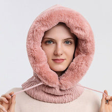 Load image into Gallery viewer, Winter Women 3 in 1 Knitted Ski Hat With Scarf Neck Warmer Fleece Lined Hood Face Mask Adult Balaclava For Outdoor Sports Balaclava Wind-Resistant Winter Face Mask Fleece Ski Mask for Men and Women Warm Face Cover Hat Cap Scarf