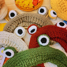 Load image into Gallery viewer, Winter Women Frog Crochet Knitted Hat Hip Hop Skellies Beanies Streetwear Costume Accessory Gift Warm Party Bonnets Cap Kids Knitted Beanie Hat Cute Frog Cartoon Winter Warmer Cap with Big Eyes for Baby Boys Girls