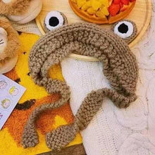 Load image into Gallery viewer, Winter Women Frog Crochet Knitted Hat Hip Hop Skellies Beanies Streetwear Costume Accessory Gift Warm Party Bonnets Cap Kids Knitted Beanie Hat Cute Frog Cartoon Winter Warmer Cap with Big Eyes for Baby Boys Girls