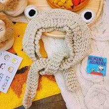 Load image into Gallery viewer, Winter Women Frog Crochet Knitted Hat Hip Hop Skellies Beanies Streetwear Costume Accessory Gift Warm Party Bonnets Cap Kids Knitted Beanie Hat Cute Frog Cartoon Winter Warmer Cap with Big Eyes for Baby Boys Girls