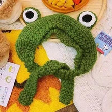 Load image into Gallery viewer, Winter Women Frog Crochet Knitted Hat Hip Hop Skellies Beanies Streetwear Costume Accessory Gift Warm Party Bonnets Cap Kids Knitted Beanie Hat Cute Frog Cartoon Winter Warmer Cap with Big Eyes for Baby Boys Girls
