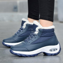 Load image into Gallery viewer, Winter Women's Sneakers Fashion Breathable Casual Running Winter Warm Anti-Slip Soft Sole Warm Fur Lined Winter Womens High Heels Sneakers