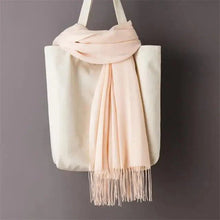 Load image into Gallery viewer, Winter Women Scarf Female Scarves For Women Solid Shawl Wraps For Winter Casual Wear Travel Friendly Wool Tassel Scarf Fashion Solid Color Toddler Soft Warm Scarves