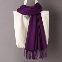Load image into Gallery viewer, Winter Women Scarf Female Scarves For Women Solid Shawl Wraps For Winter Casual Wear Travel Friendly Wool Tassel Scarf Fashion Solid Color Toddler Soft Warm Scarves
