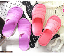 Load image into Gallery viewer, Winter Women Slippers Home Soft Slippers Flip Flops Plush Warm Hotel Sandals Anti Skid Bedroom Memory Foam Slippers Comfy Slip-On House Shoes With Anti-Skid Sole