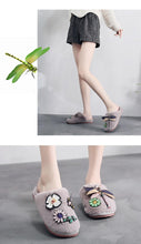 Load image into Gallery viewer, Winter Women Slippers Warm Plush Luxury Flip Flops Fur Slides Flat Lightweight Soft Indoor Slippers Soft Warm Memory Foam Slippers Faux Fur Lined Fluffy Slip On House Shoes
